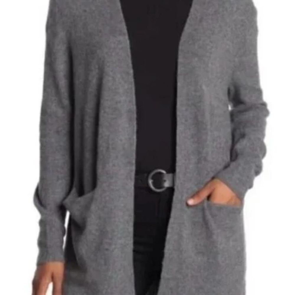 Madewell Charcoal Open Front Cardigan